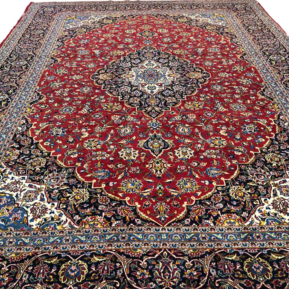 Persian Rug - Kashan 10'5" x 14'1" - Vintage Rugs- Persian Carpet