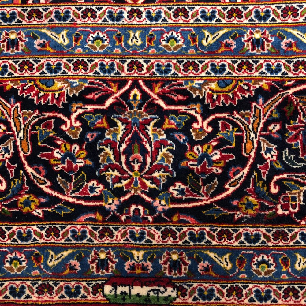 Persian Rug - Kashan 10'5" x 14'1" - Vintage Rugs- Persian Carpet