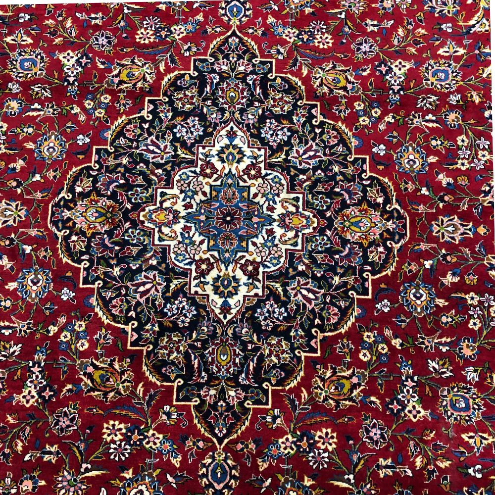 Persian Rug - Kashan 10'5" x 14'1" - Vintage Rugs- Persian Carpet