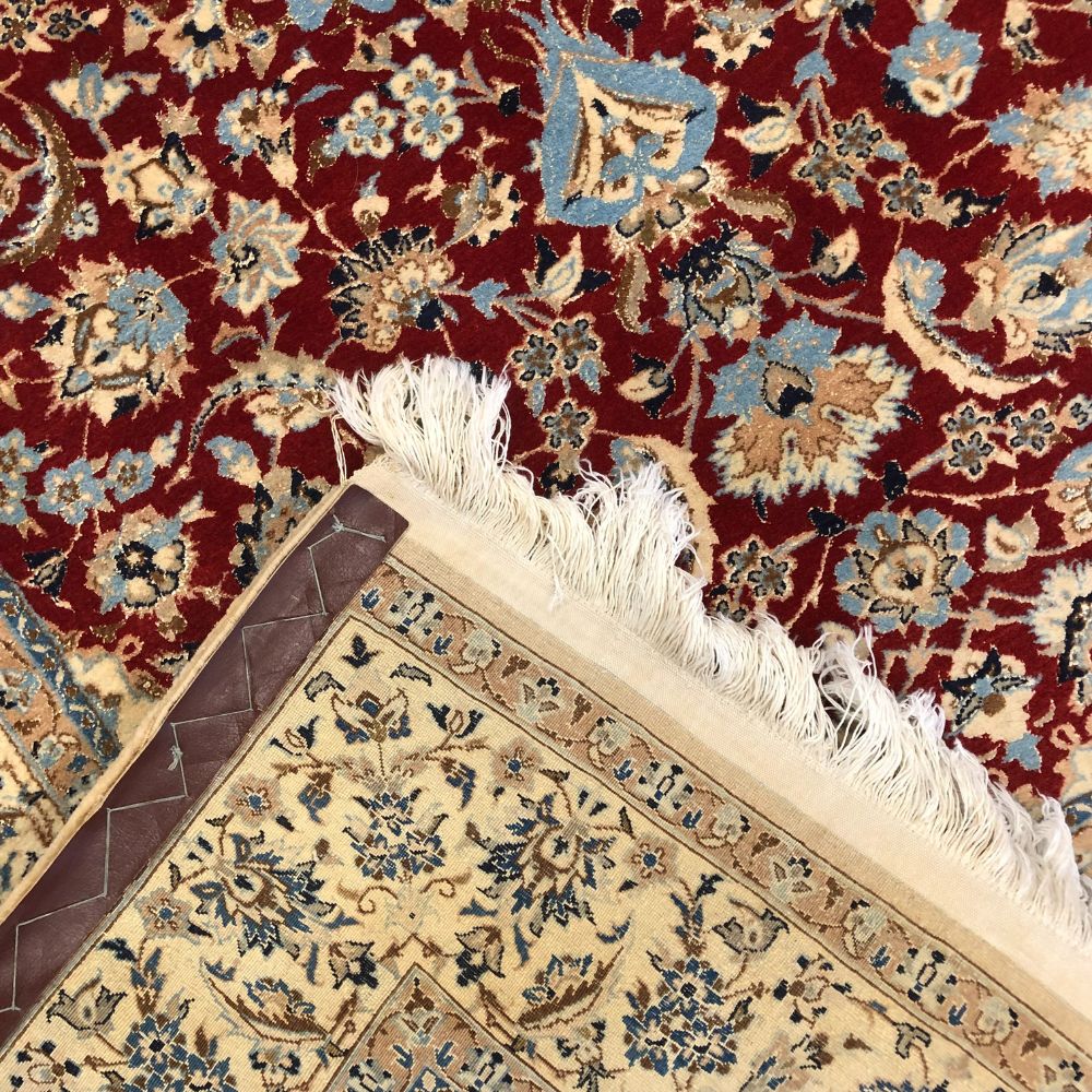 Persian Rug - Nain Wool & Silk 4' x 6'4" - Vintage Rug - Back