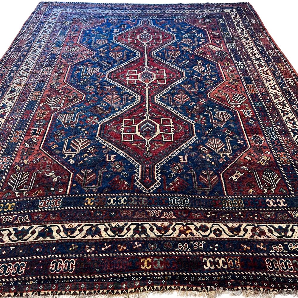 Persian Rug - Qashqai 7'9" x 10'7" Antique  Rugs - Good Condition