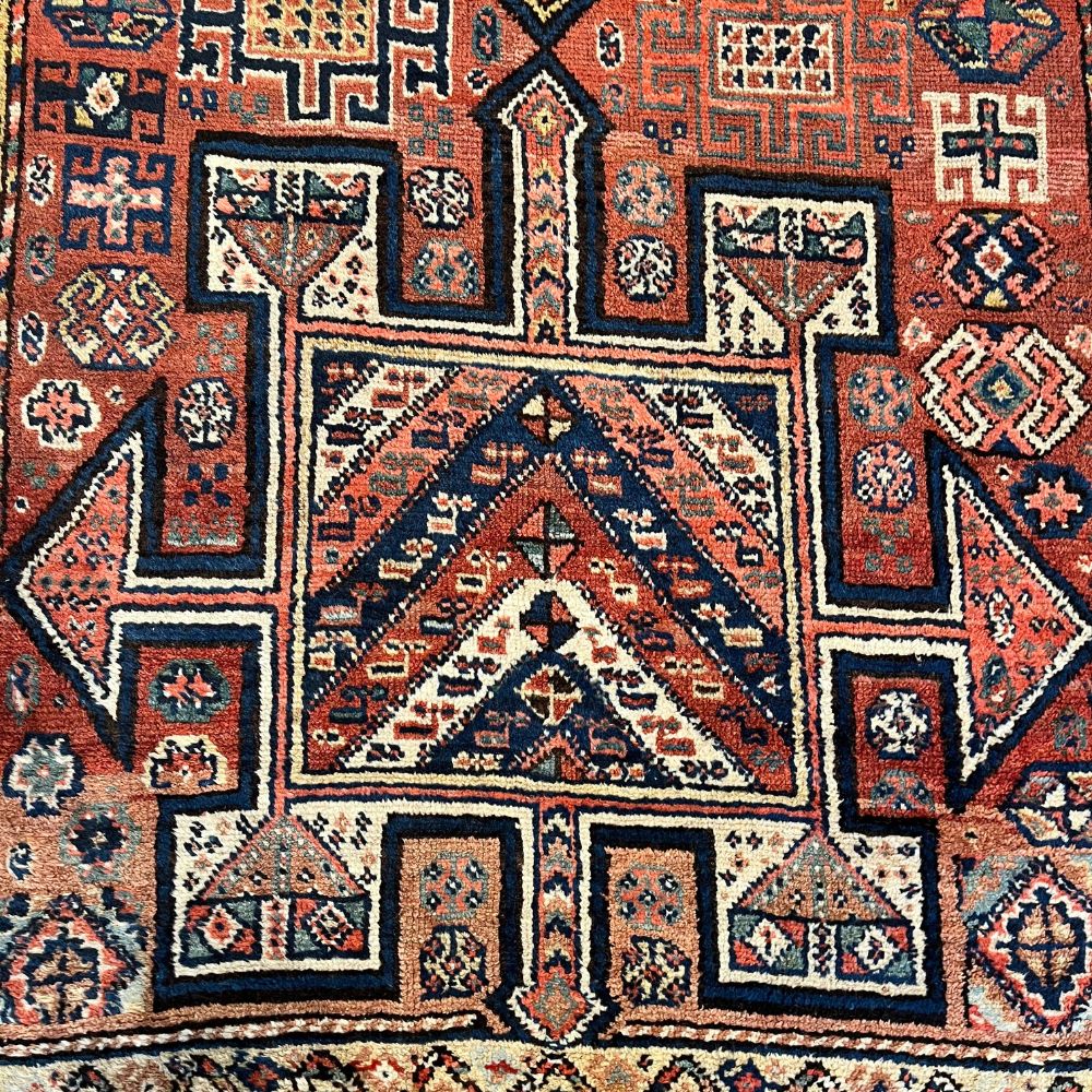 Persian Rug - Quchan Kurd 4'2" x 10'5" | Antique Rug - Medllion