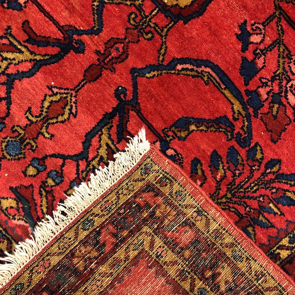 Persian Rugs - Hamadan 3'6" x 4'9" -  Antique Rugs - Oriental Rug Exchange - Back