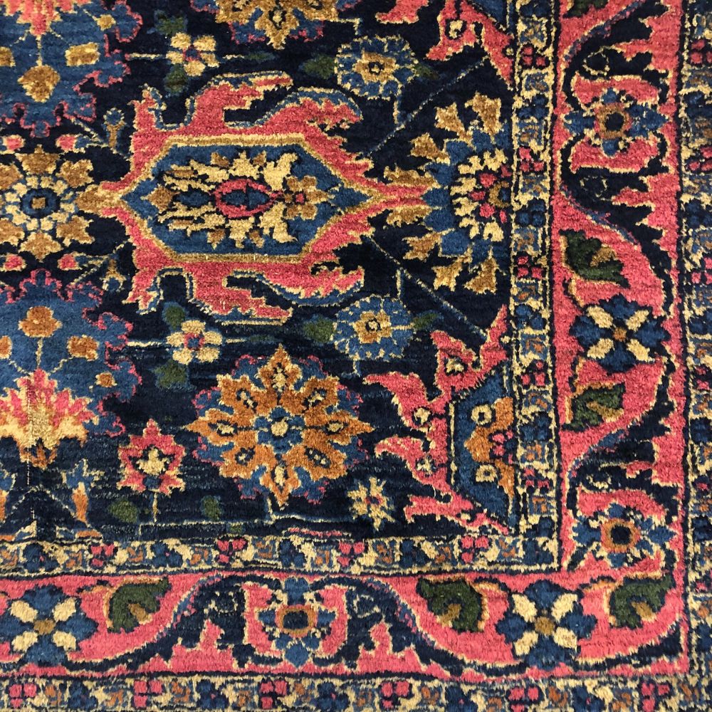 Persian Rugs - Hamadan 3'7"x 4'10" - Antique Rugs - Oriental Rug Exchange - Border