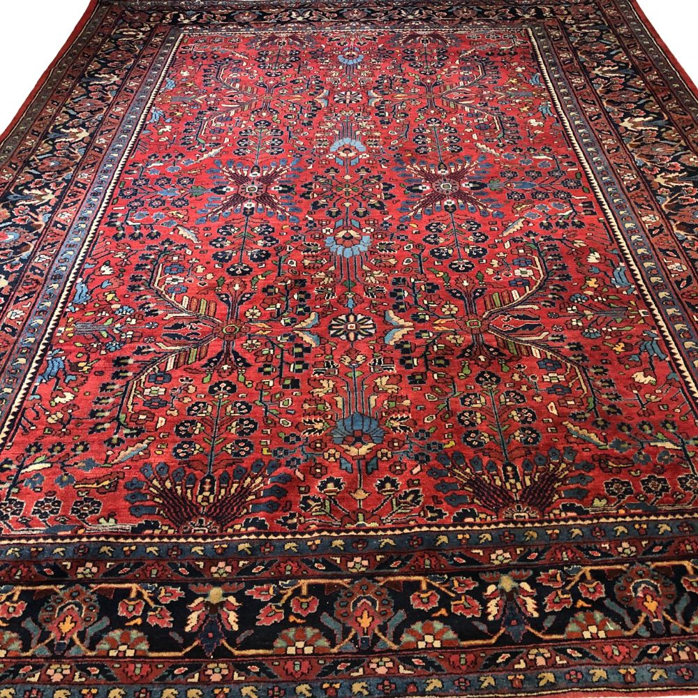 Persian Rug Hamadan 9'1" x 12'3" - Antique Rugs