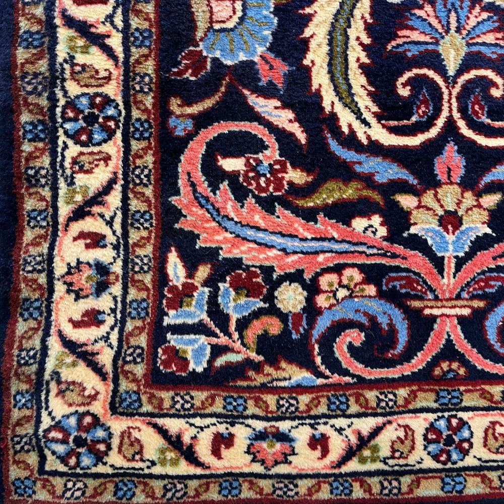 Persian Rug Hamadan 2'7" x 13'6" - runner rug - vintage rugs - Border