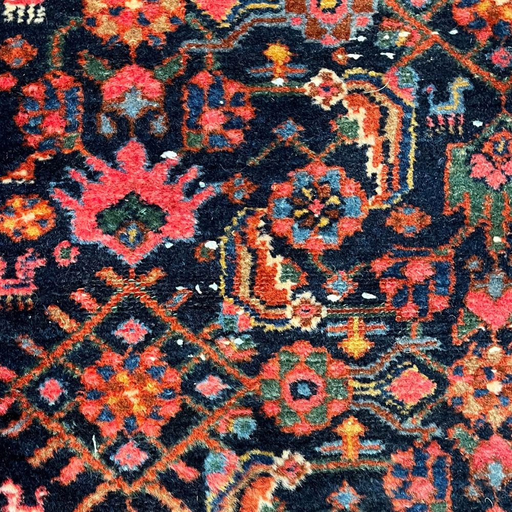 Persian Rugs - Malayer Rug Runner 3' x 14'10" - Antique Rugs - Herati pattern
