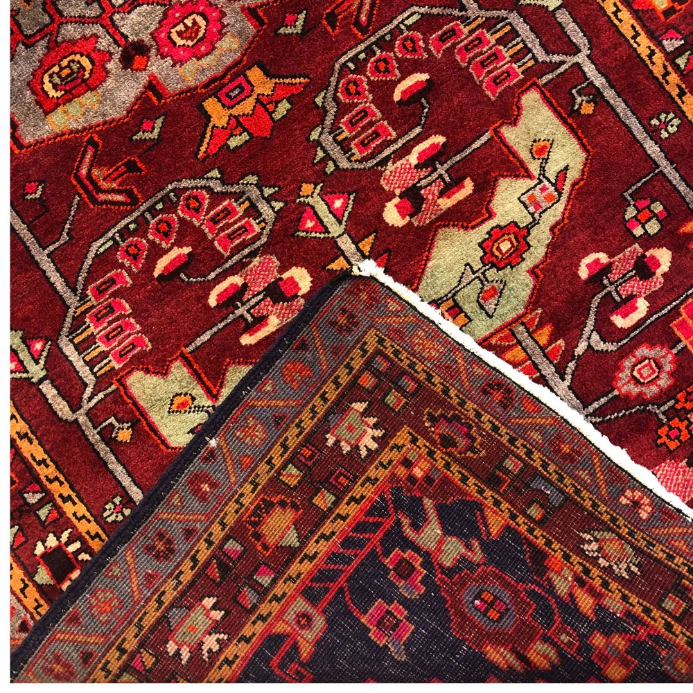 Persian Rugs - Nahavand Rug Runner - 4'4" x 9'6" - Handmade Rugs - Vintage Rugs - Oriental Rug Exchange