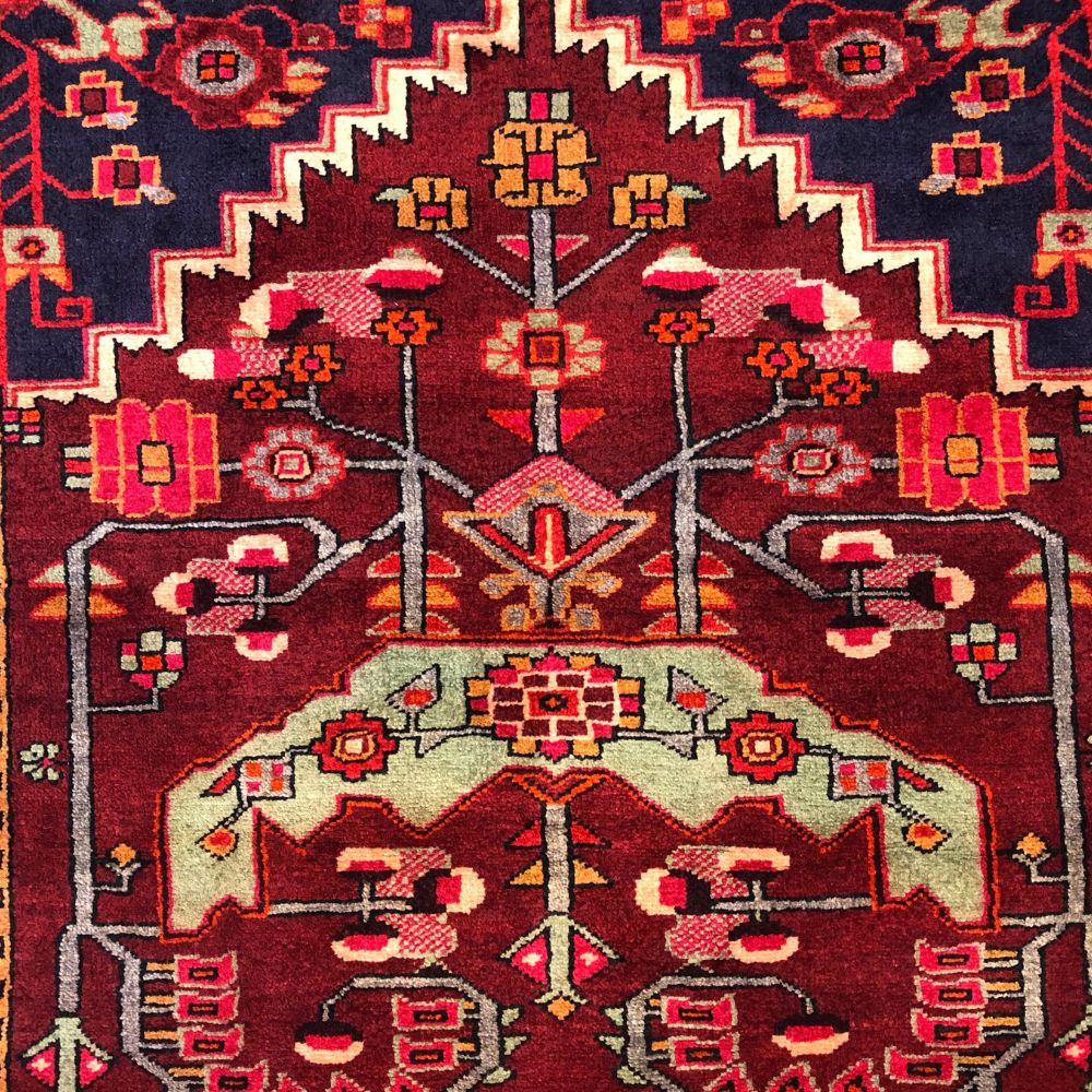 Persian Rugs - Nahavand Rug Runner - 4'4" x 9'6" - Handmade Rugs - Vintage Rugs - Oriental Rug Exchange