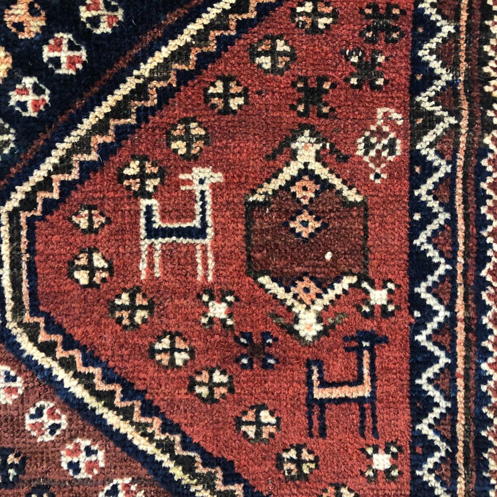 Persian Rugs - Qashqai 2'11"x 5'9" - Antique Rugs -Oriental Rug Exchange - Corner