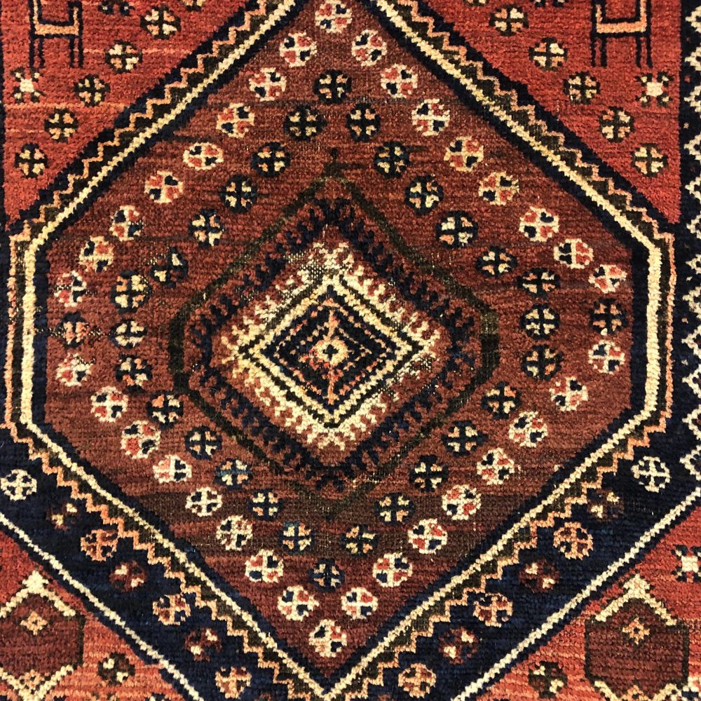 Persian Rugs - Qashqai 2'11"x 5'9" - Antique Rugs -Oriental Rug Exchange - Medallion