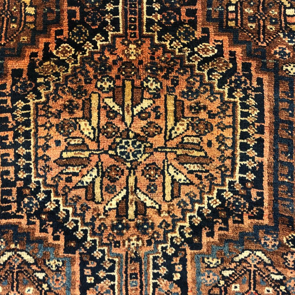 Persian Rugs - Qashqai 3'6"x4'11" - Antique Rugs - Oriental Rug Exchange - Medallion