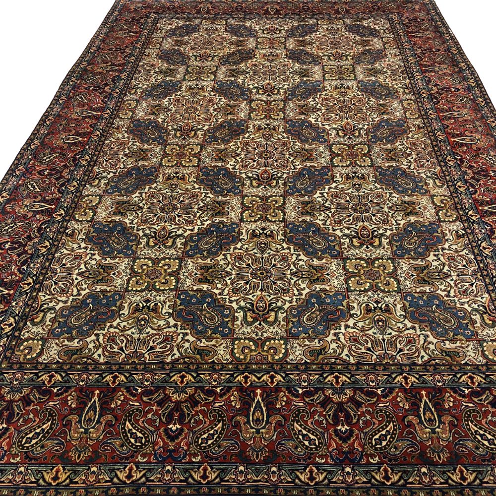 Persian Rugs - Qum 7'11" x 11'10" - Vintage Rugs - Oriental Rug Exchange