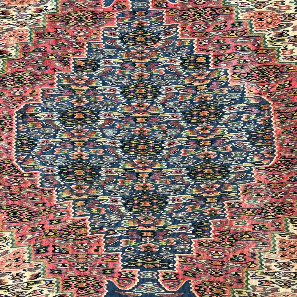 Persian Rugs - Senneh Kelim - 5'7"x 7'7" - Flatwoven rug - Handmade Rugs - Vintage Rugs-Oriental Rug Exchange