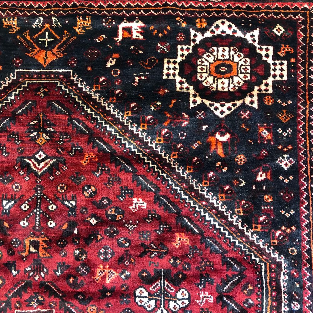 Persian Rug - Shiraz 7'2"x 9'5" - Village Rug - Handmade Rug - Vintage Rug - Oriental Rug Exchange