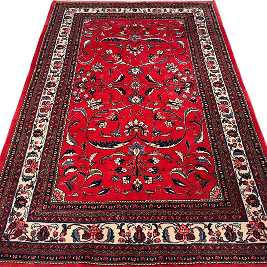 Persian Sarouk 5'4" x 8'3" | Vintage Rug