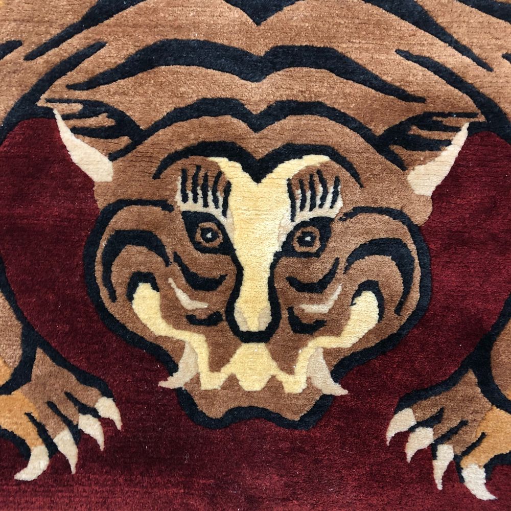 Tibet Rug - Lion Rug 3'2" x 5'4" | Vintage Rug