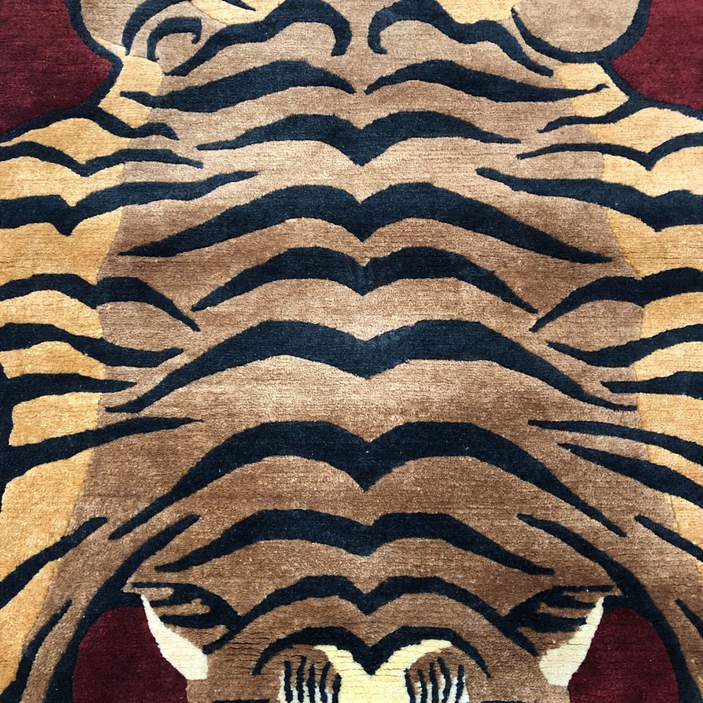 Tibet Rug - Lion Rug 3'2" x 5'4" | Vintage Rug