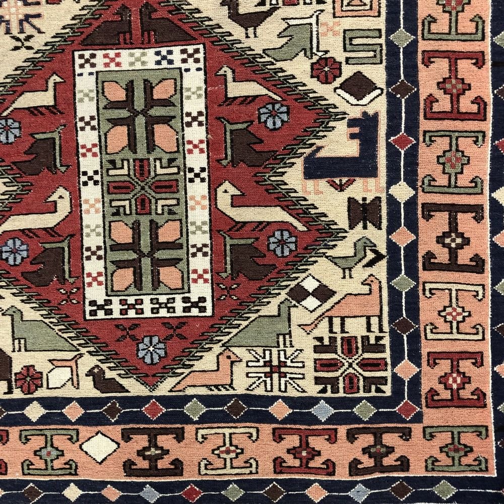 Turkish Rug - Sumac Kilim 4'5" x 6'8" | Vintage Rug