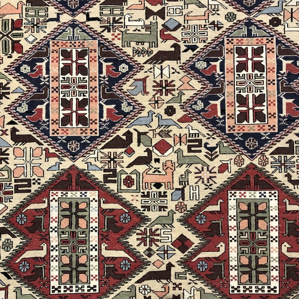 Turkish Rug - Sumac Kilim 4'5" x 6'8" | Vintage Rugs - Field