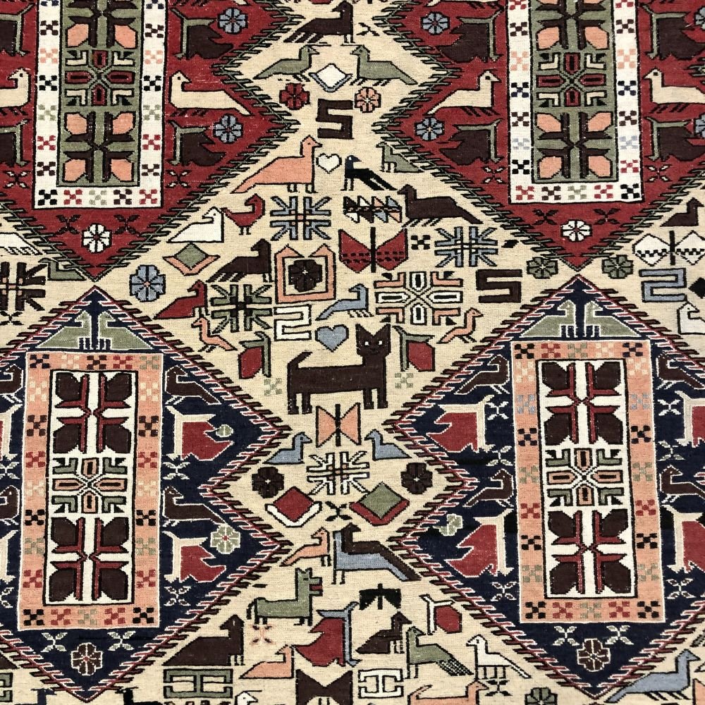 Turkish Rug - Sumac Kilim 4'5" x 6'8" | Vintage Rugs Medallion