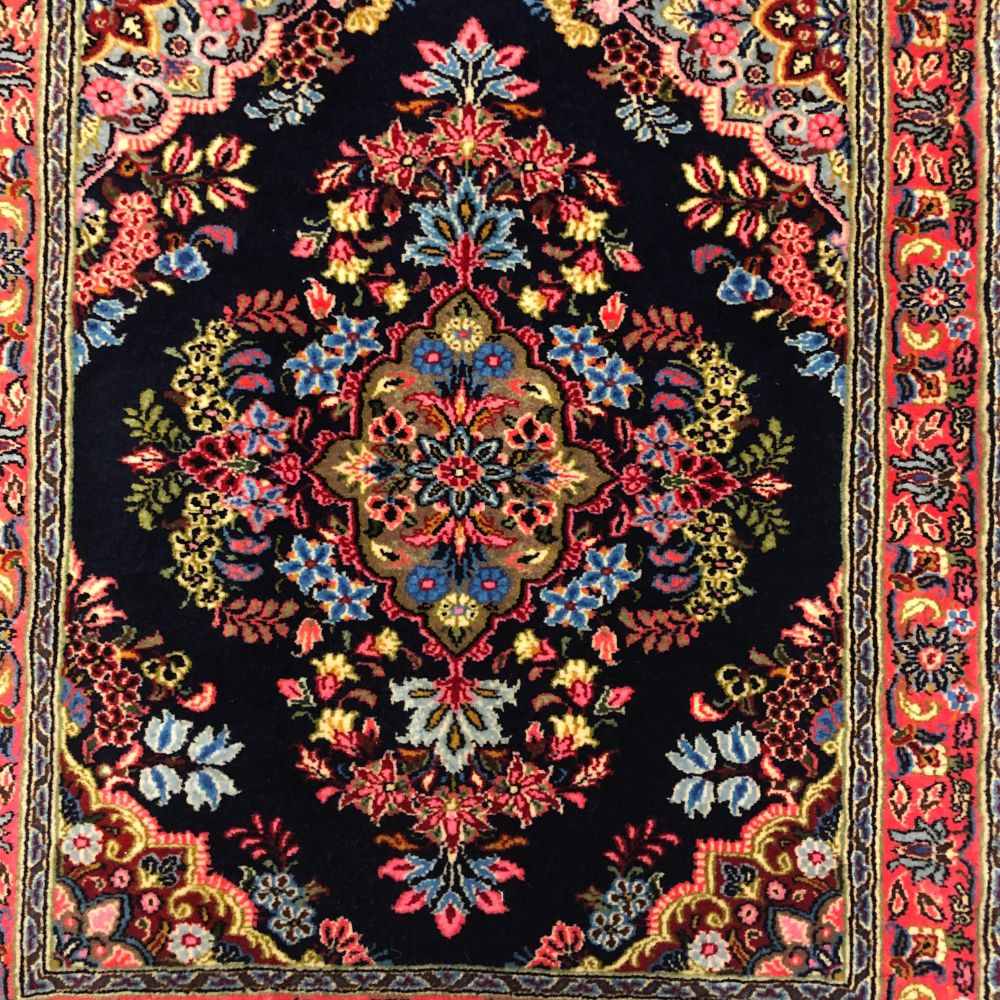Persian Rugs - Qum Runner 2’4 x 6’7 - Field - Vintage Rugs - Oriental Rug Exchange