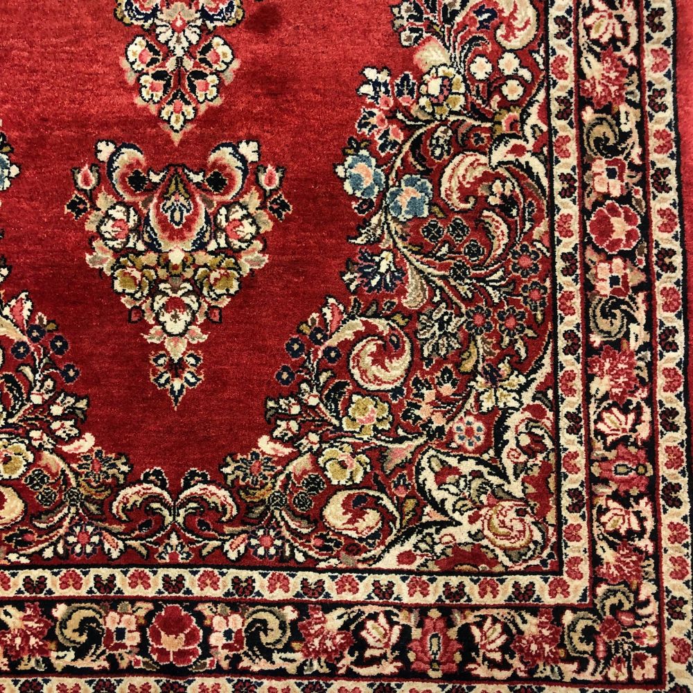 Persian Rug - Sarouk 4'1' x 7'11" - Vintage Rugs -  Border - Oriental Rug Exchange