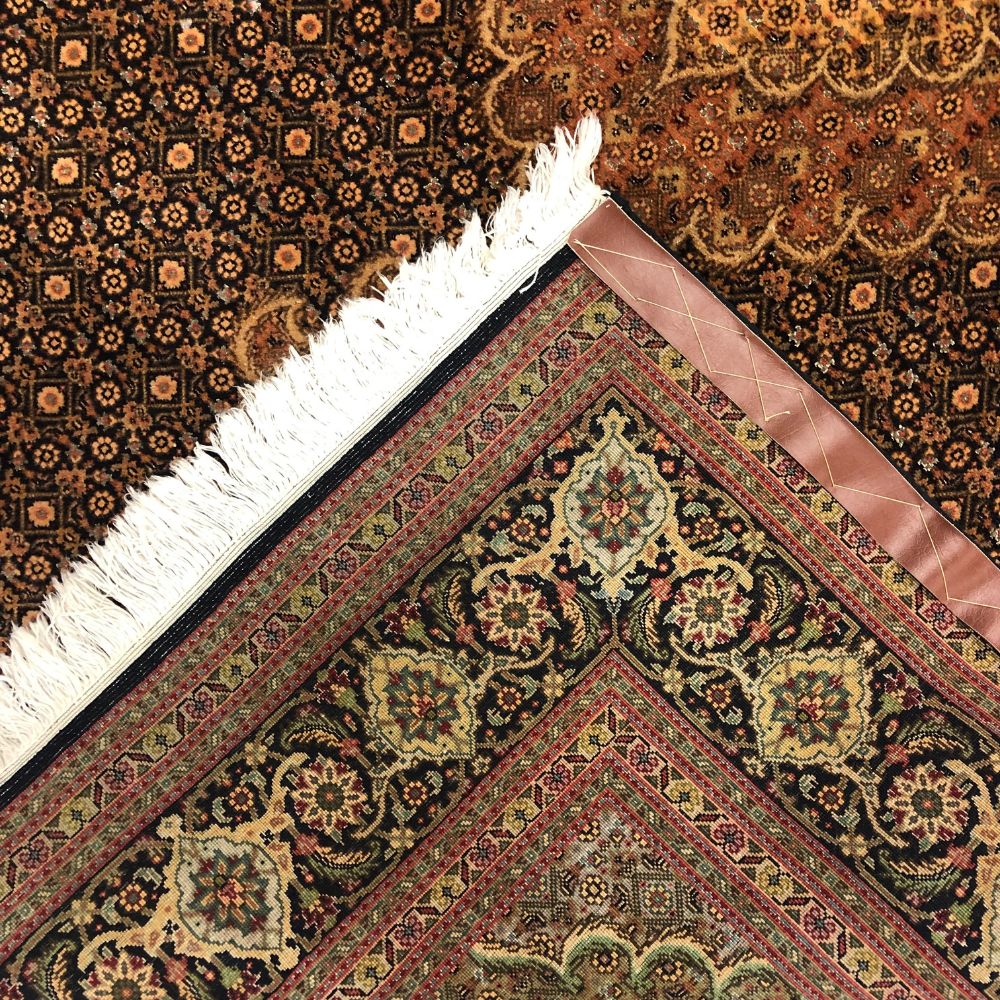 Persian Rug - Tabriz Wool & Silk 4’1" x 6’10" - Back - Vintage Rugs - Oriental Rug Exchange